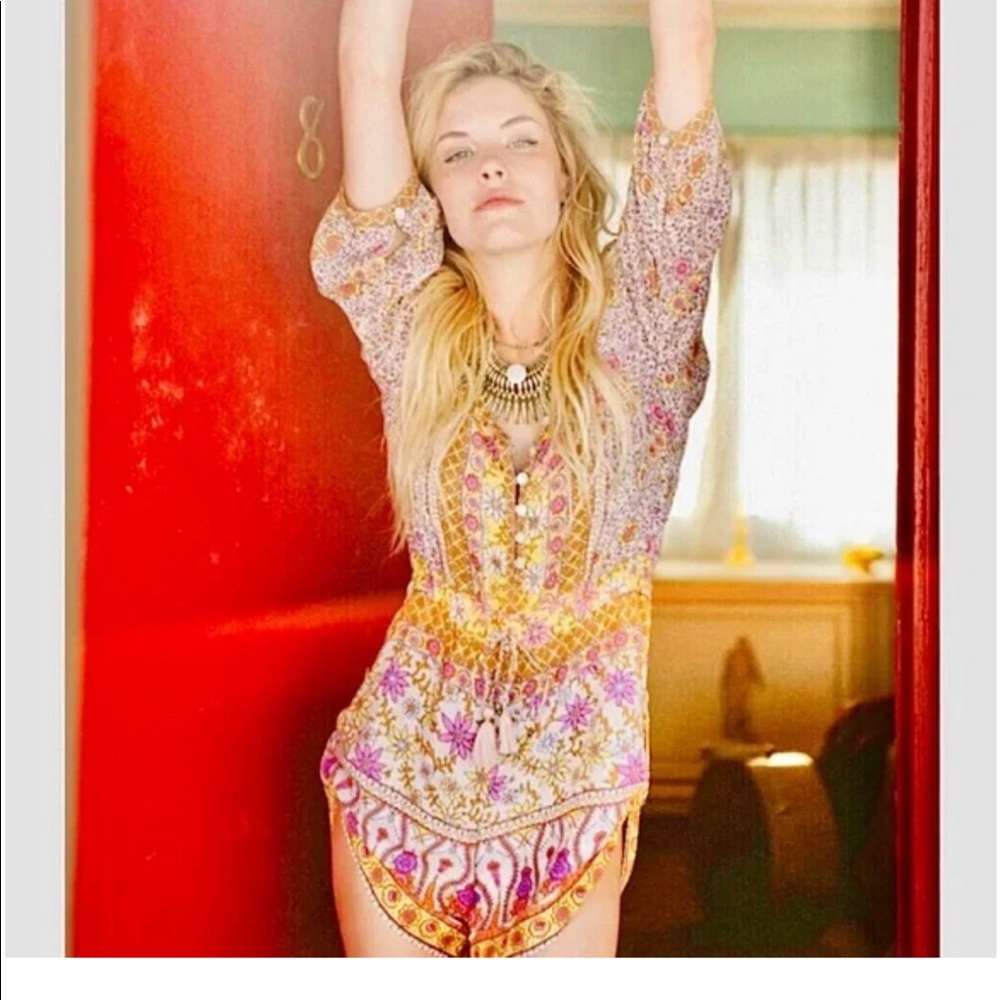 Spell boho blossom playsuit size small